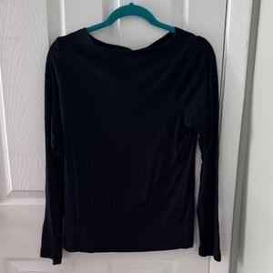 GAP Black Long Sleeve Crewneck Top